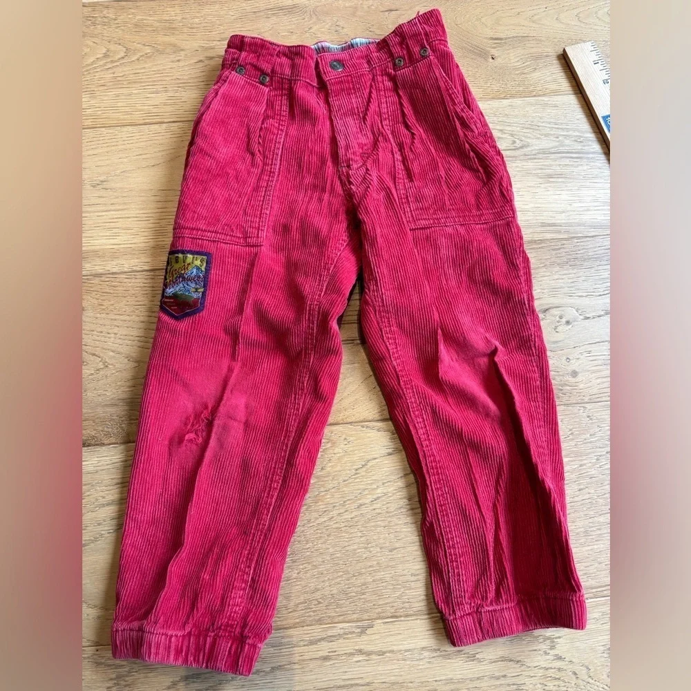 VTG little levis corduroy pants with levi’s patches 5